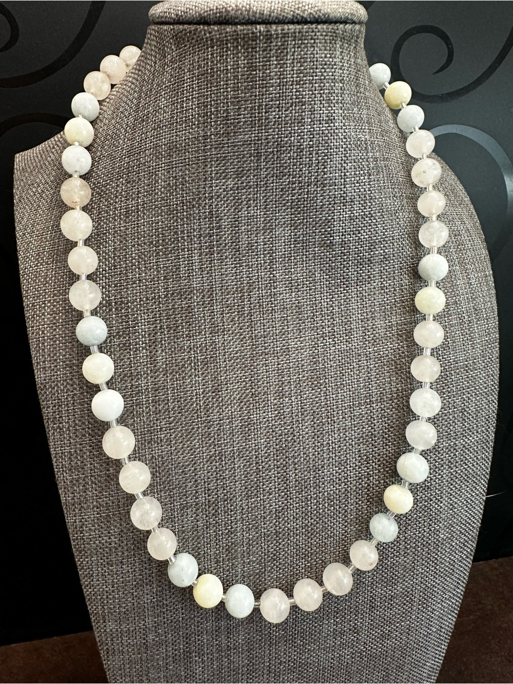 Classic White Milky Quartz Bead Necklace — Women Jewelry